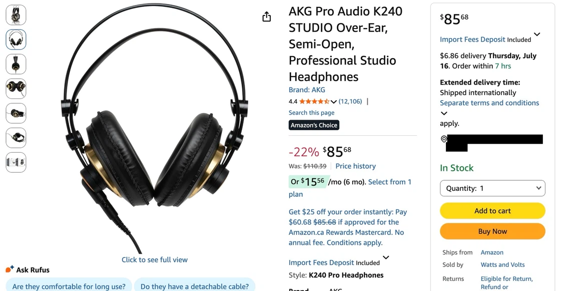 AKG Professional Studio Headphones