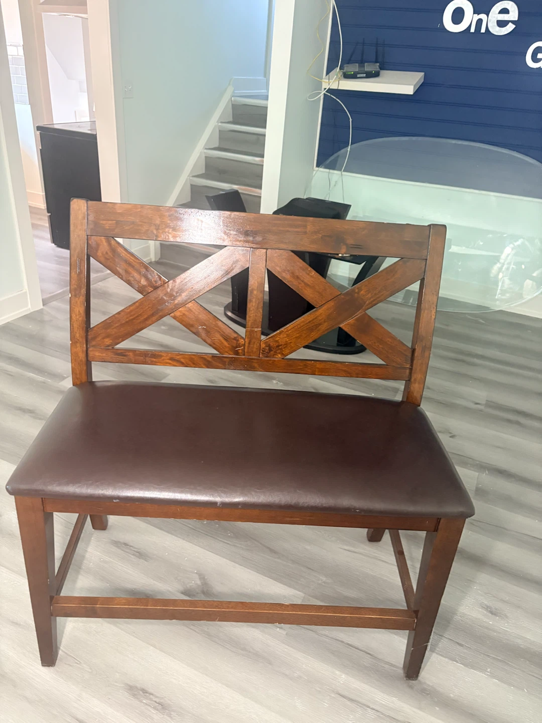 Omaha X-back dining set with chairs and bench - photo 3