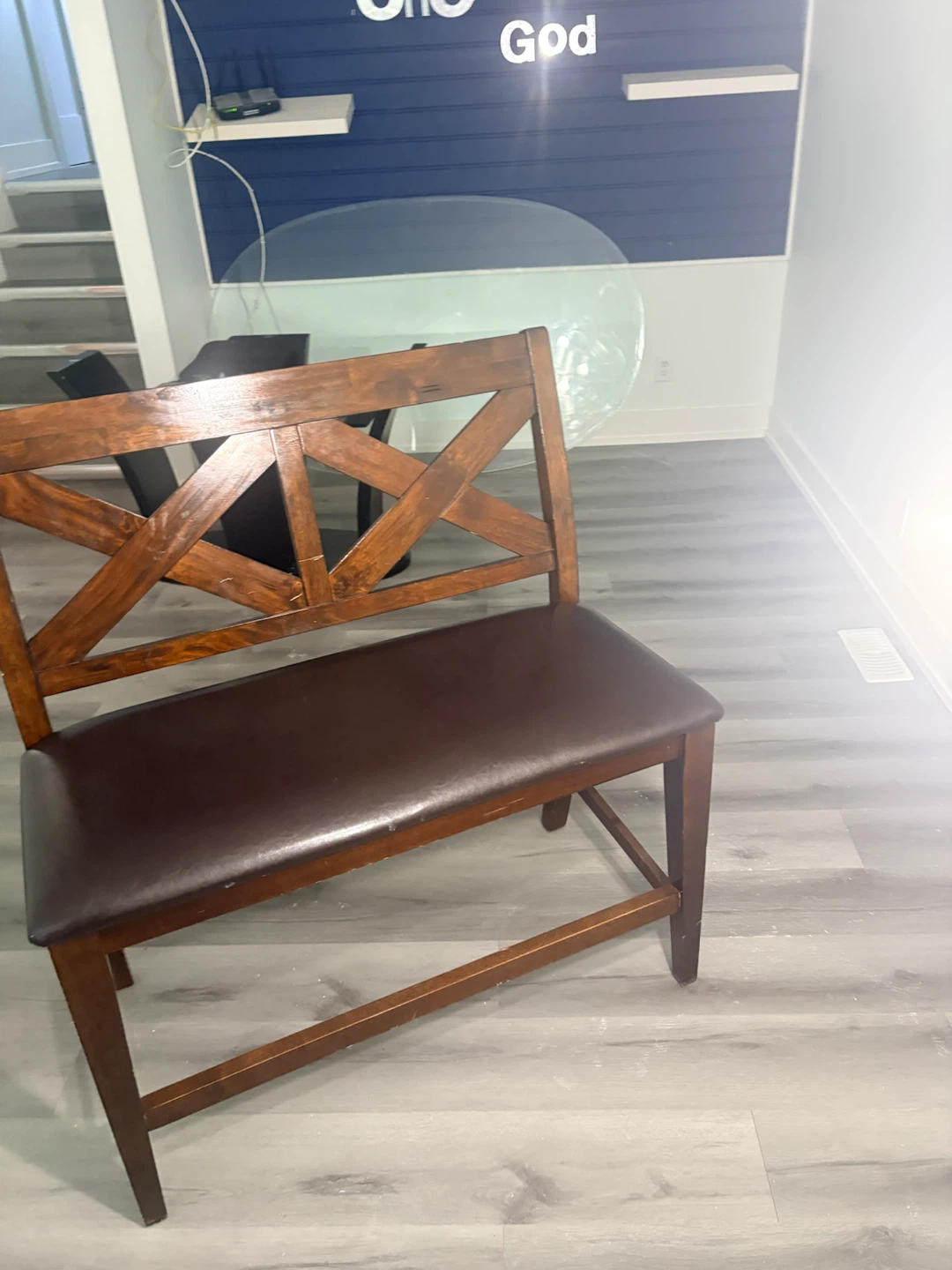 Omaha X-back dining set with chairs and bench - photo 4