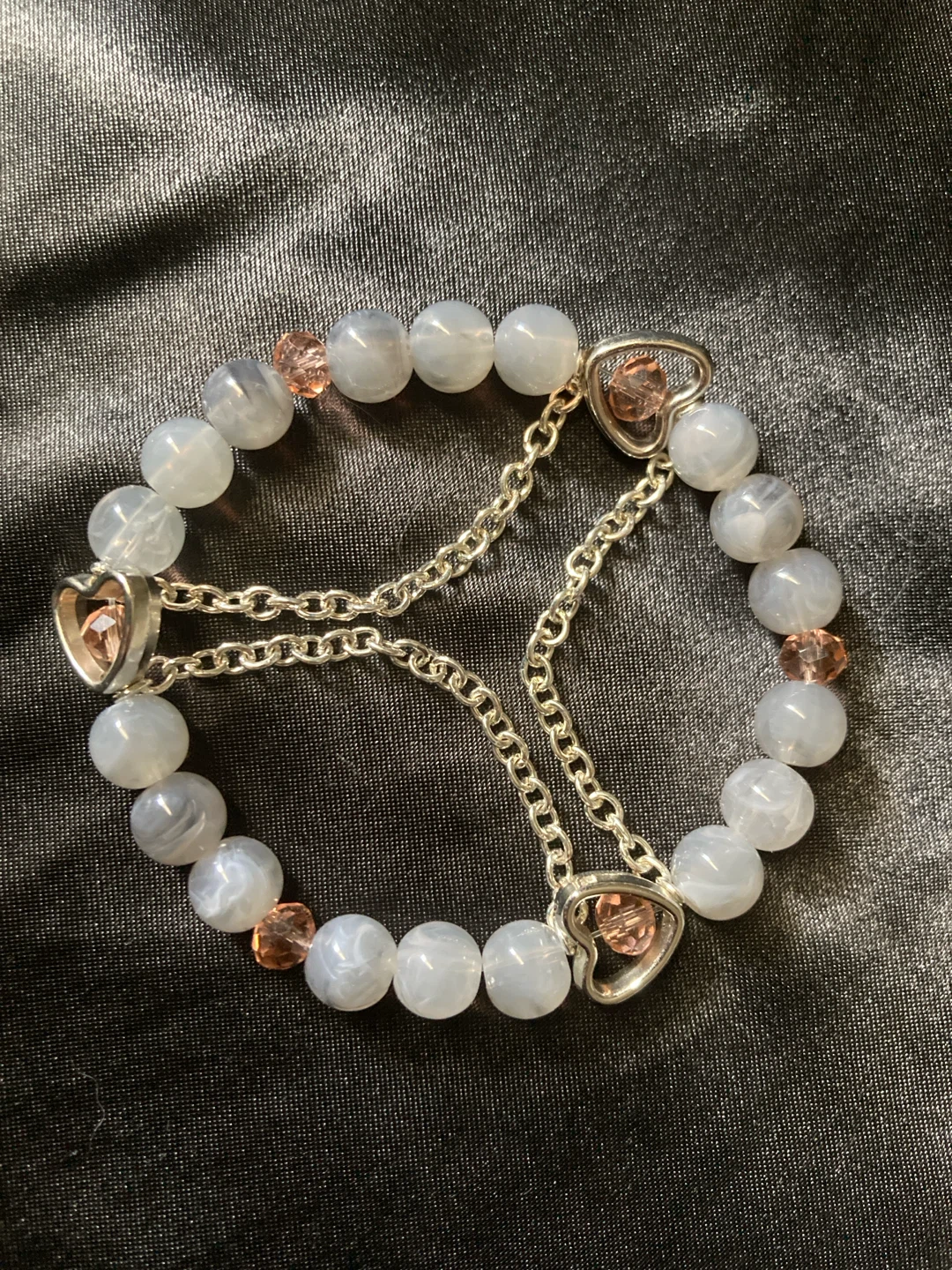 Hand Made Bead & Chain Bracelet