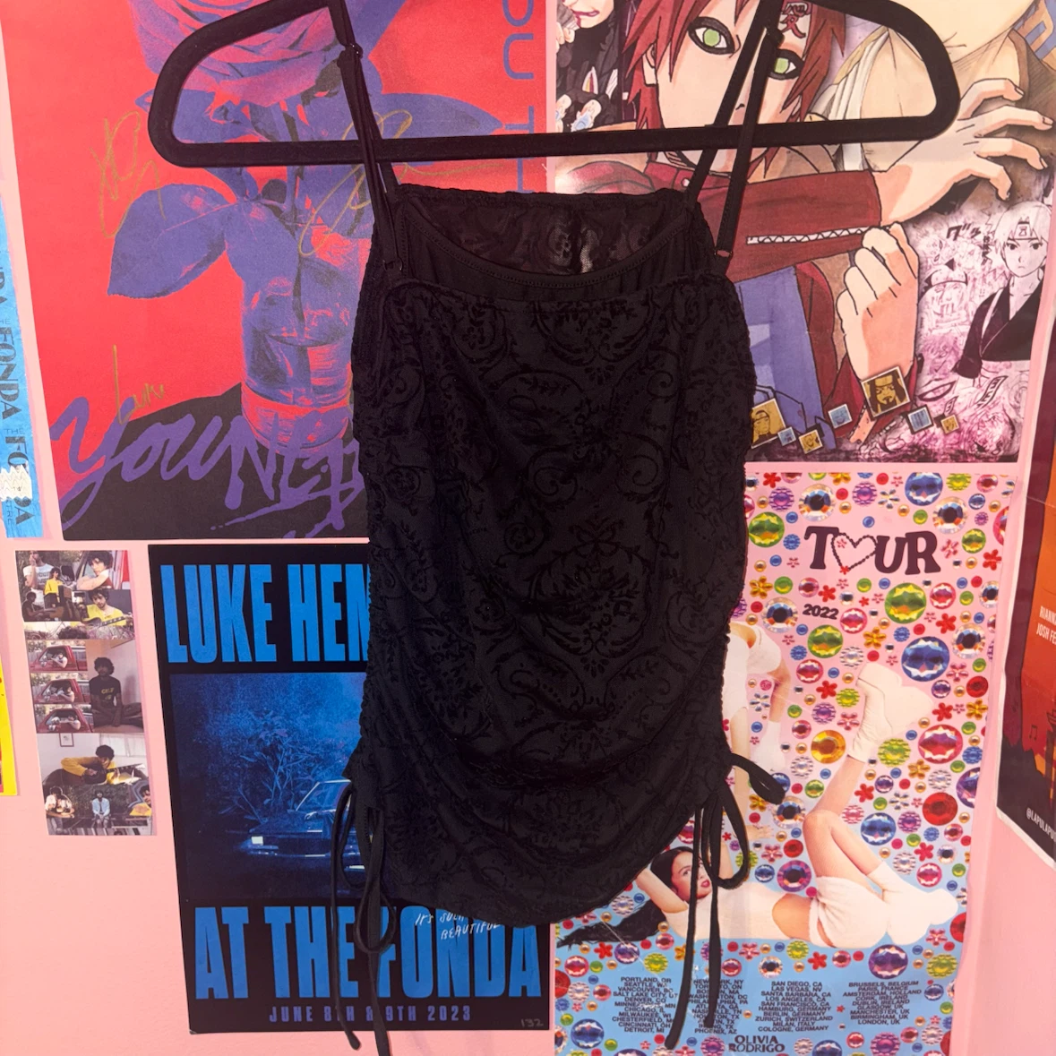 black mesh/velvet tank - photo 4