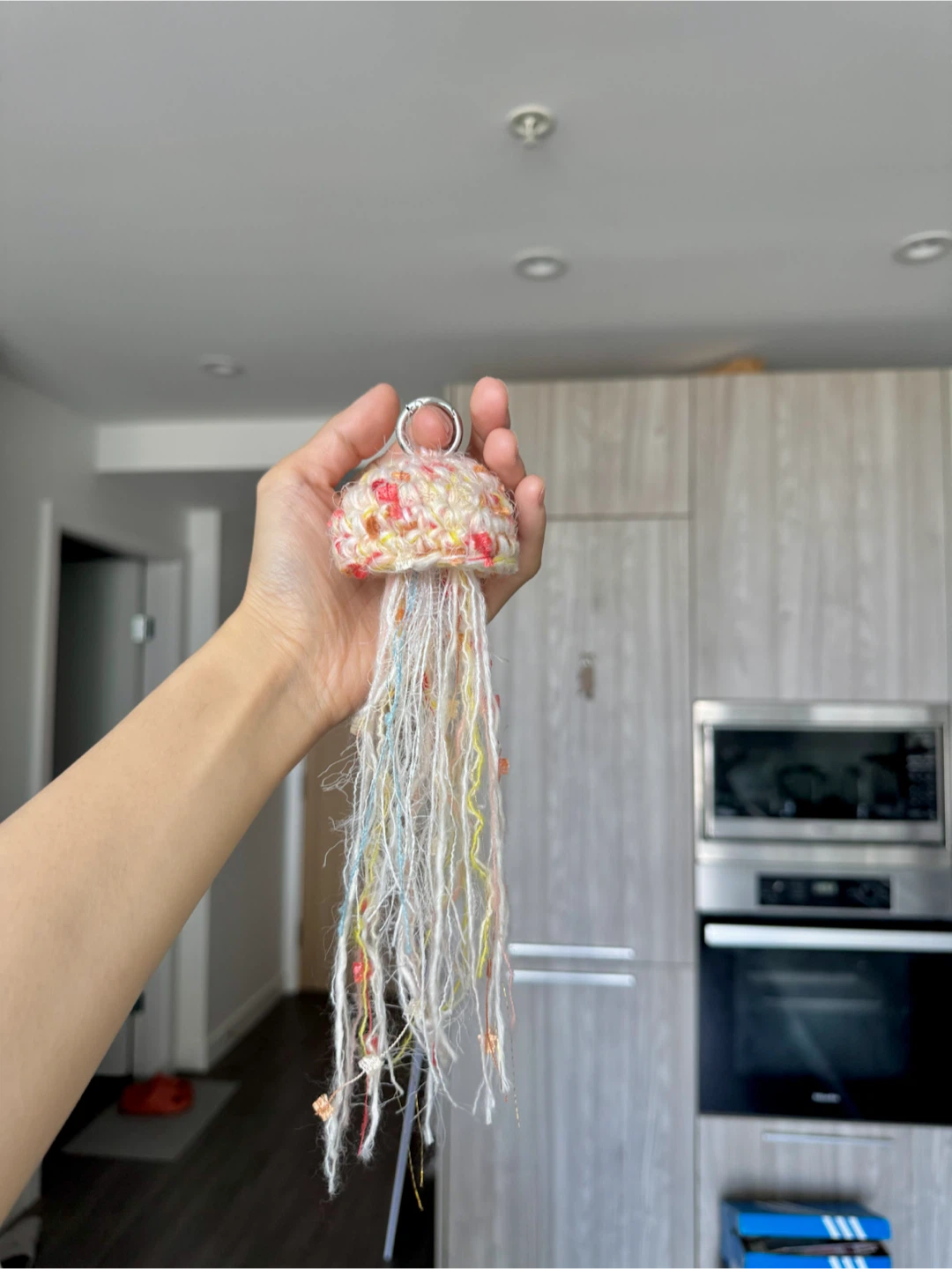 On sale! 100% Hand Crochet Jellyfish Keychain - photo 2