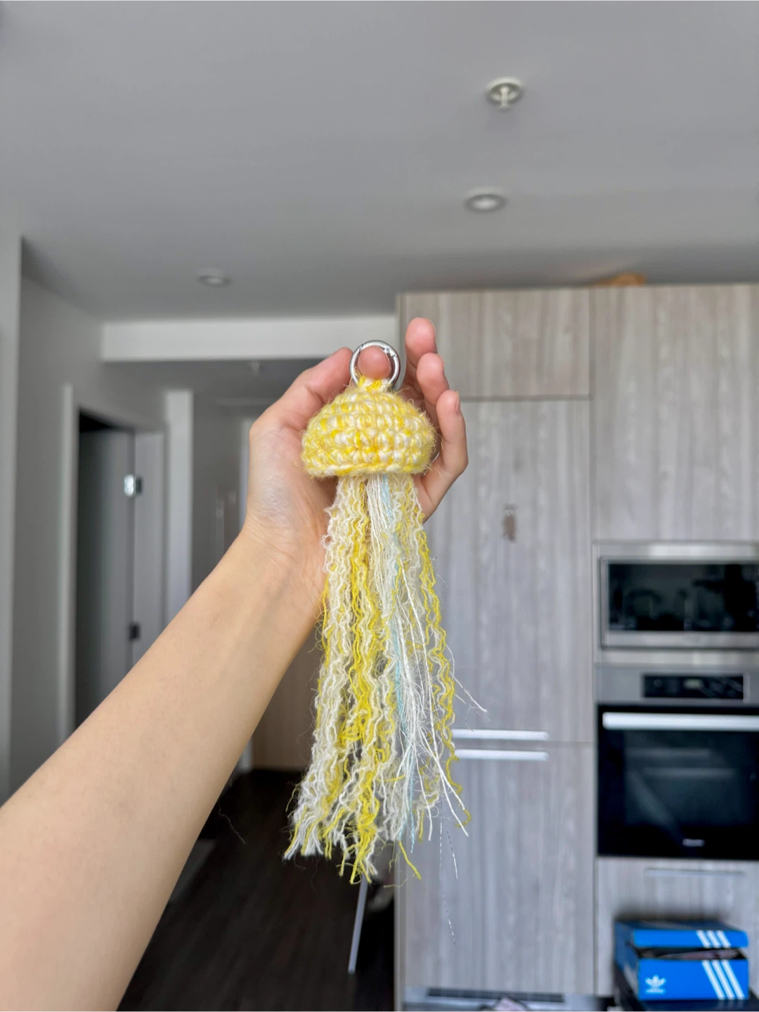 On sale! 100% Hand Crochet Jellyfish Keychain - photo 4