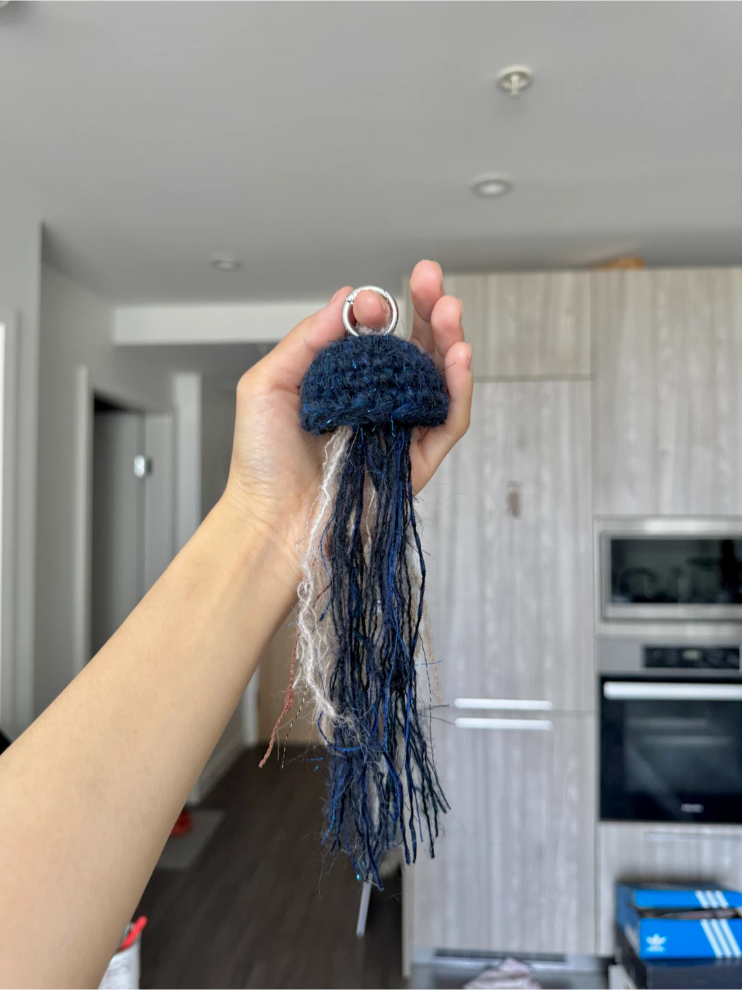 On sale! 100% Hand Crochet Jellyfish Keychain - photo 5