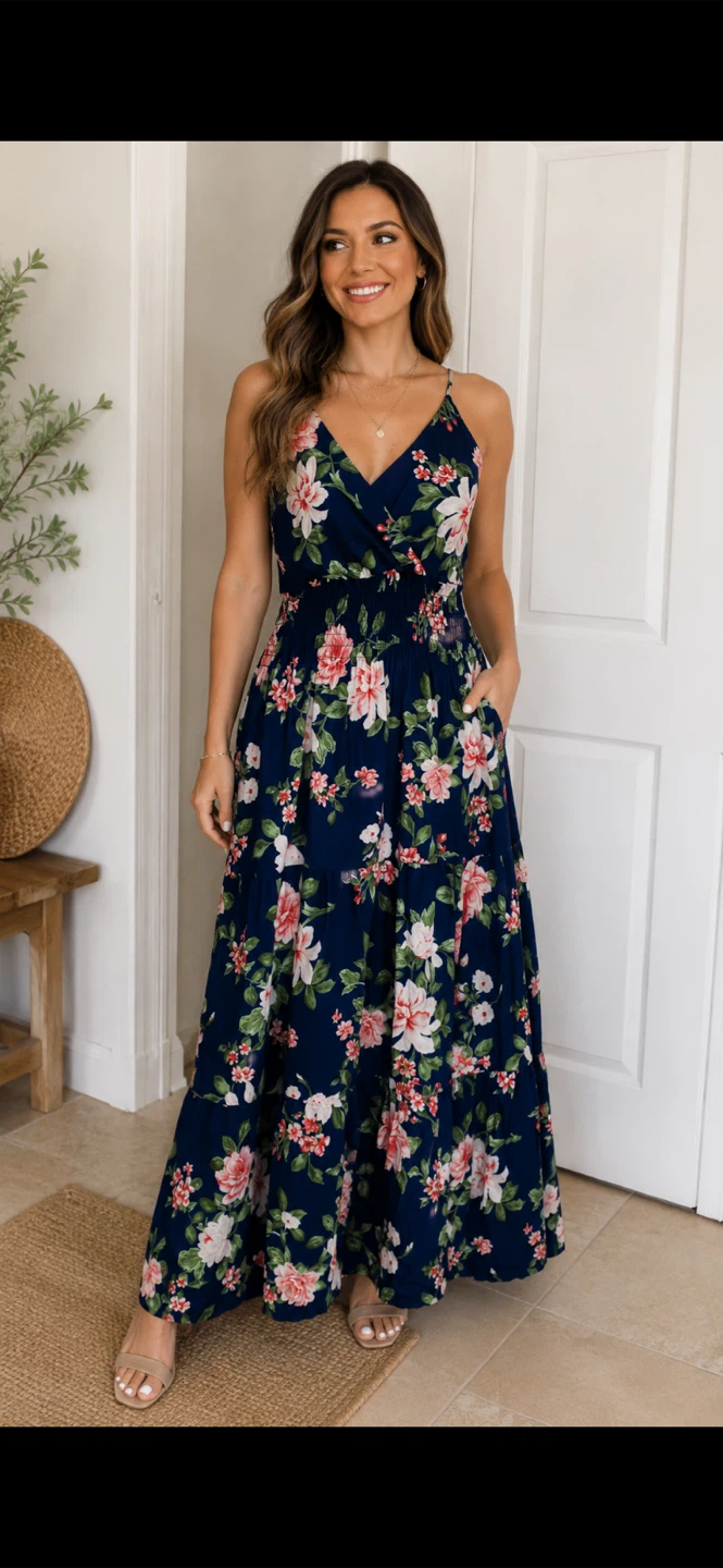 Yuna boho floral maxi dress size large extra large