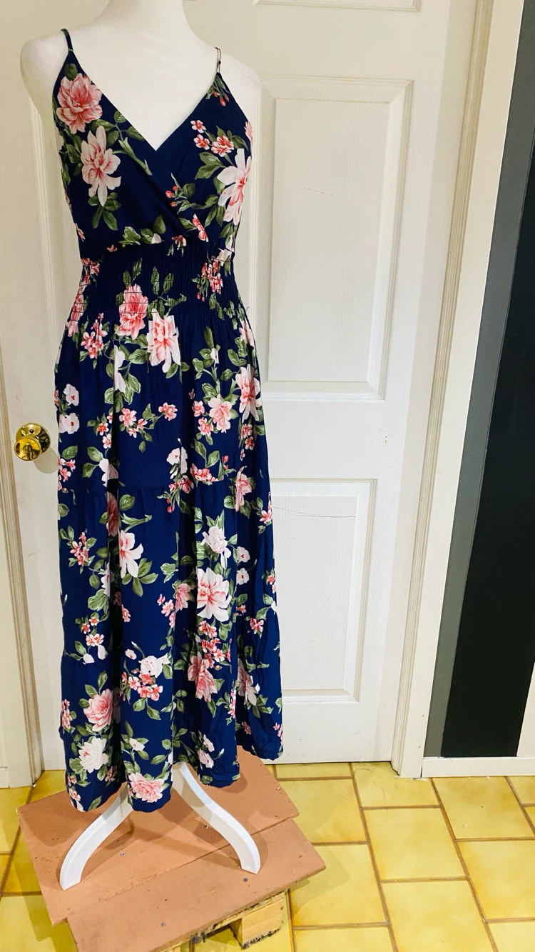 Yuna boho floral maxi dress size large extra large - photo 3