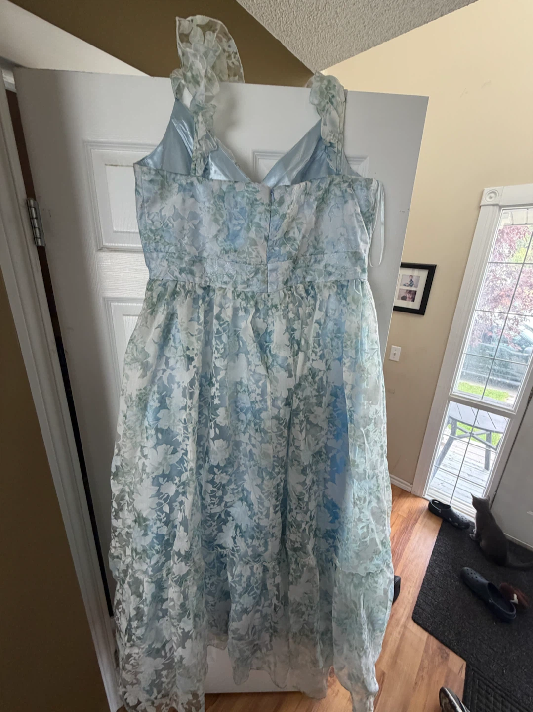 Blue floral print midi dress - photo 2