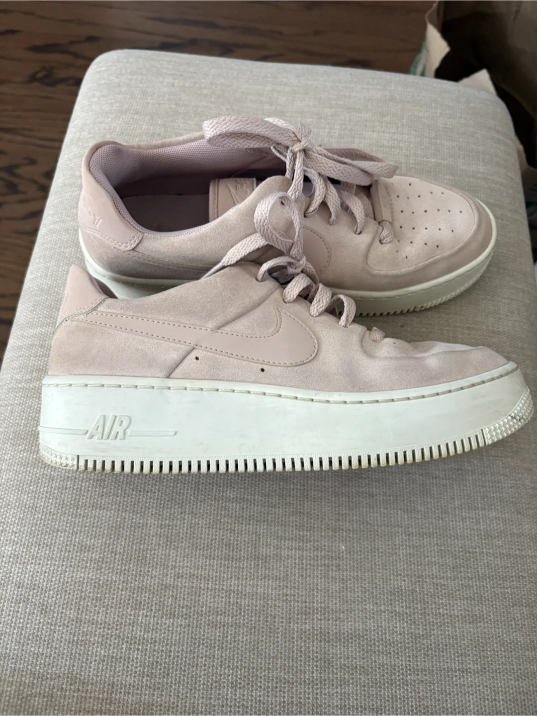 Nike Air Force 1 Sage Low Pink Suede Sneakers women - photo 2