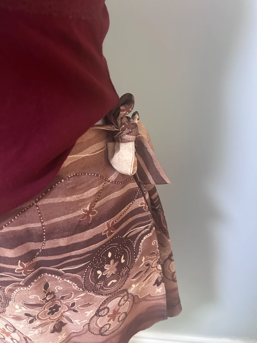 Urban De-NMar "Los Angeles" Brown Print Wrap Skirt - photo 2