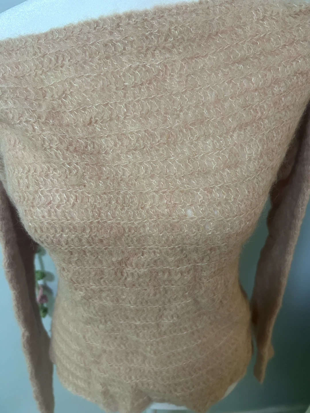 Pink Off-the-Shoulder Sweater Handmade crochet - photo 3