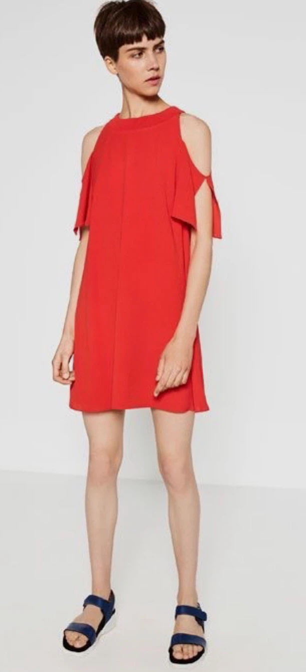 Red Cold Shoulder Dress $30 - photo 2