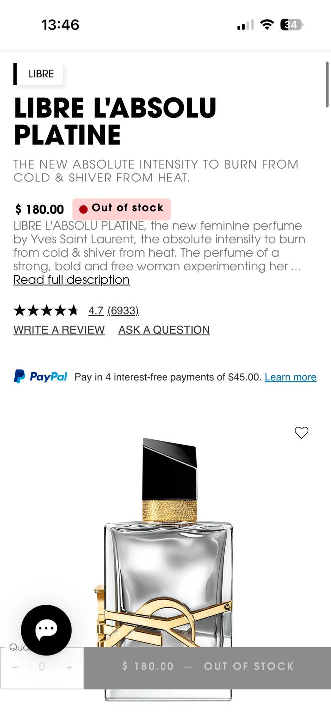 Yves Saint Laurent Libre L'Absolu Platine Perfume 10ml - photo 4