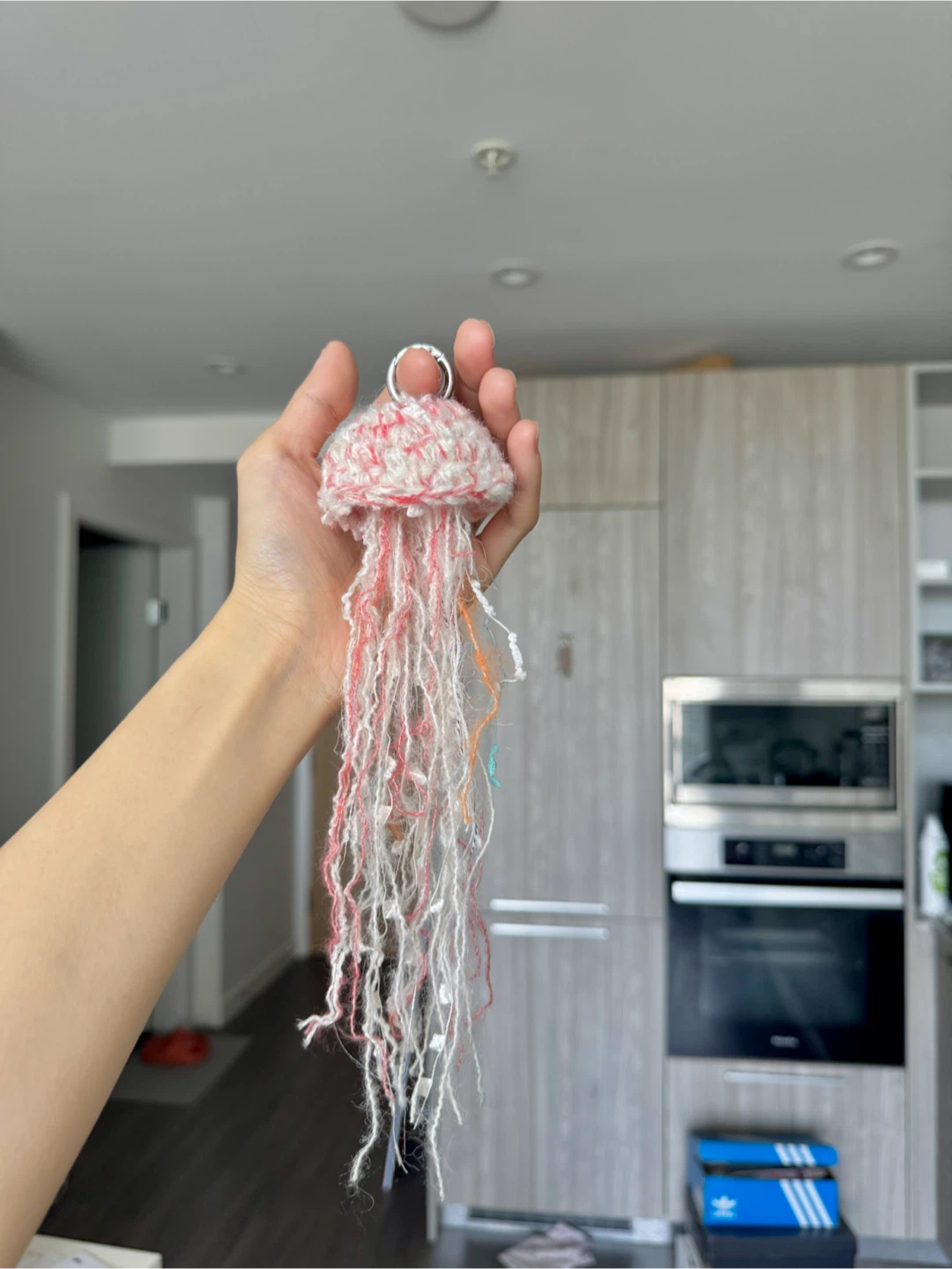 On sale! 100% Hand Crochet Jellyfish Keychain