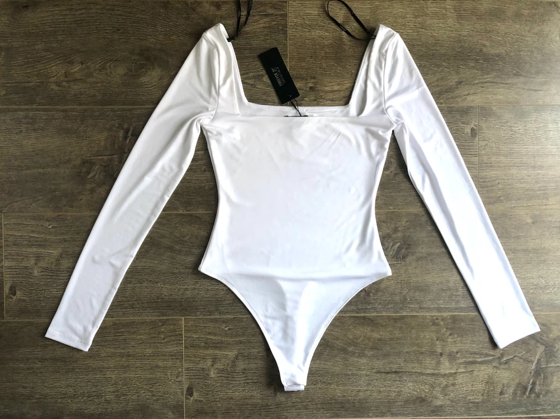 White Long Sleeve Bodysuit