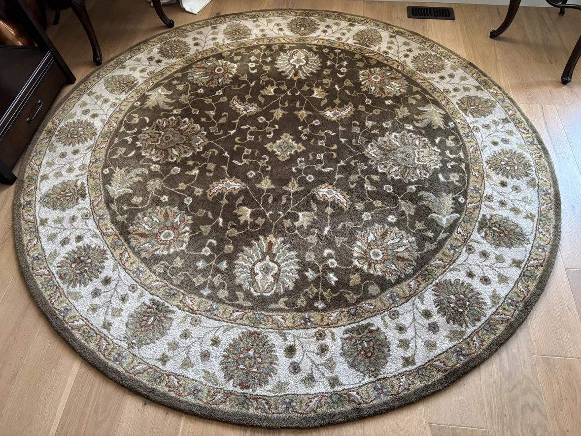 Round Floral Area Rug