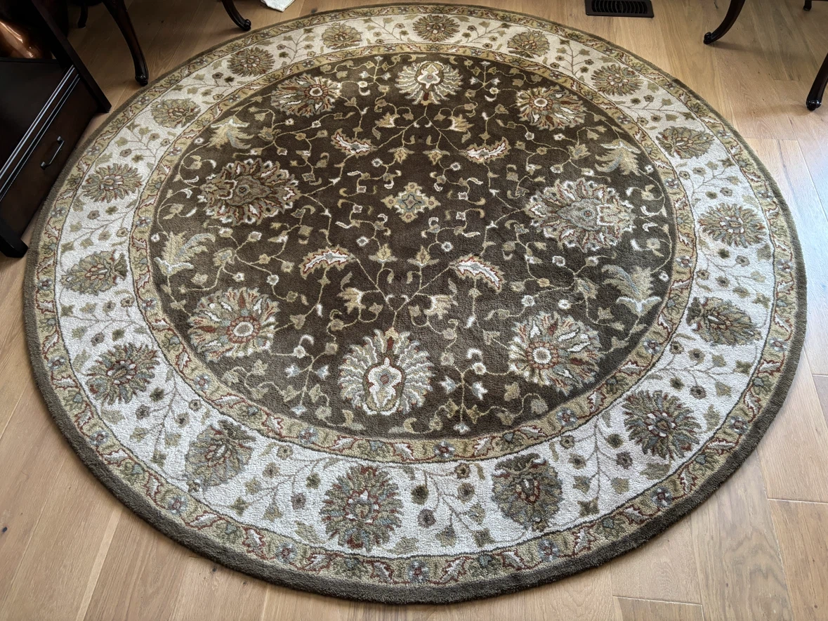Round Floral Area Rug - photo 5