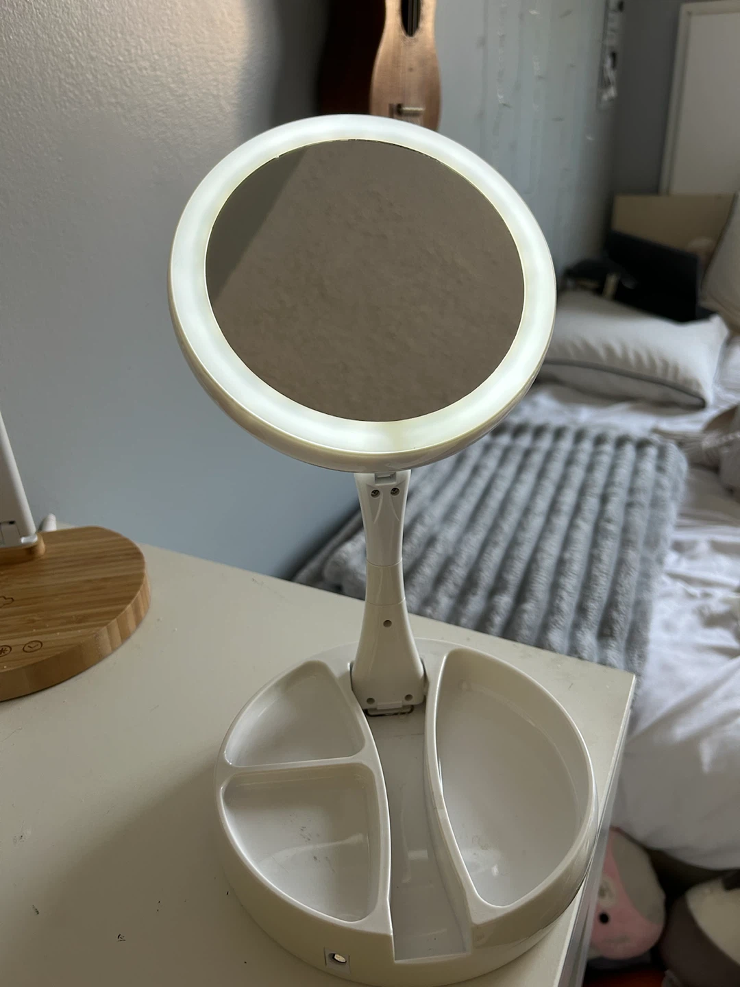 LED Makeup Mirror with Storage Base