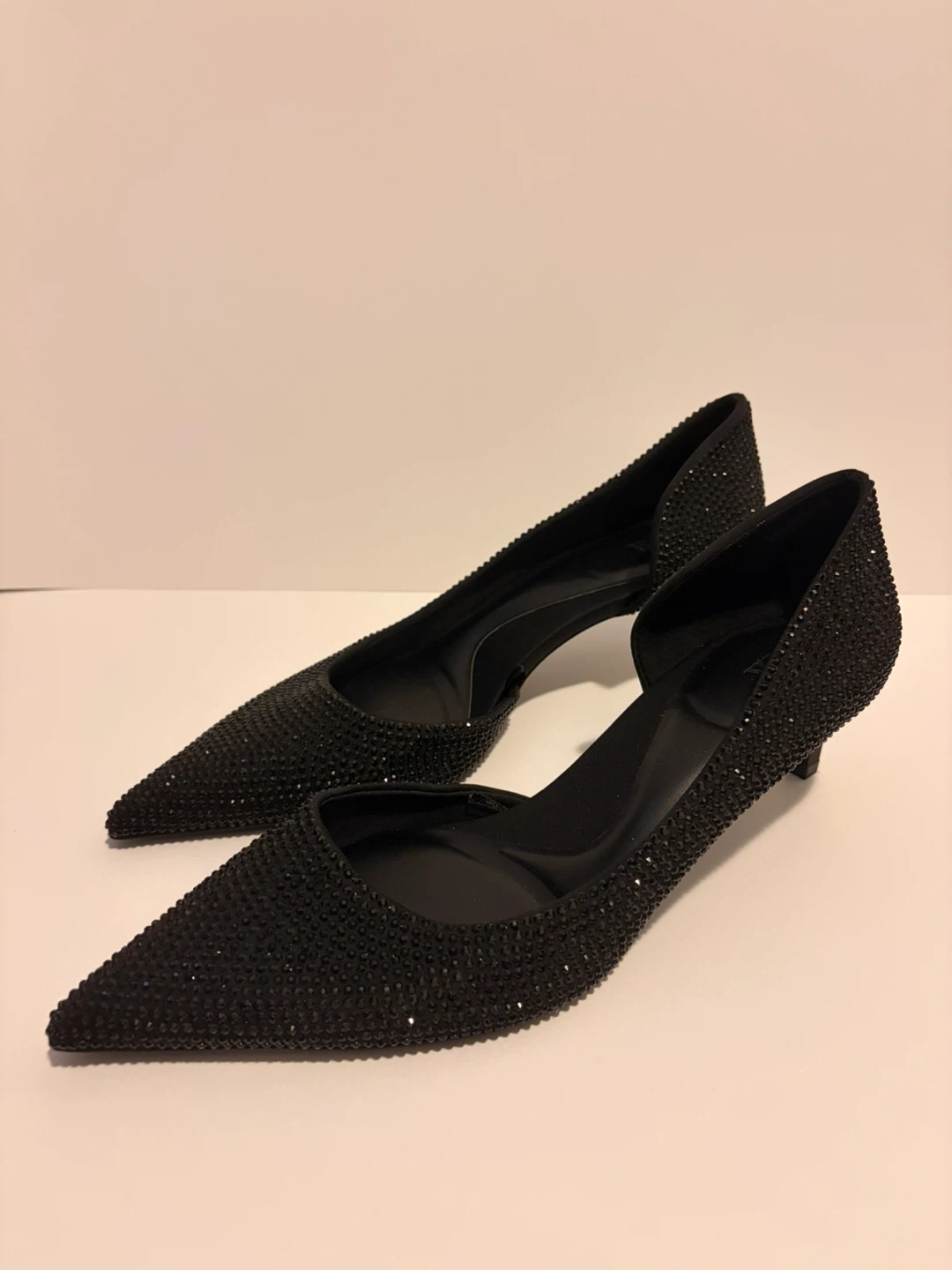 ZARA Black Embellished Heels