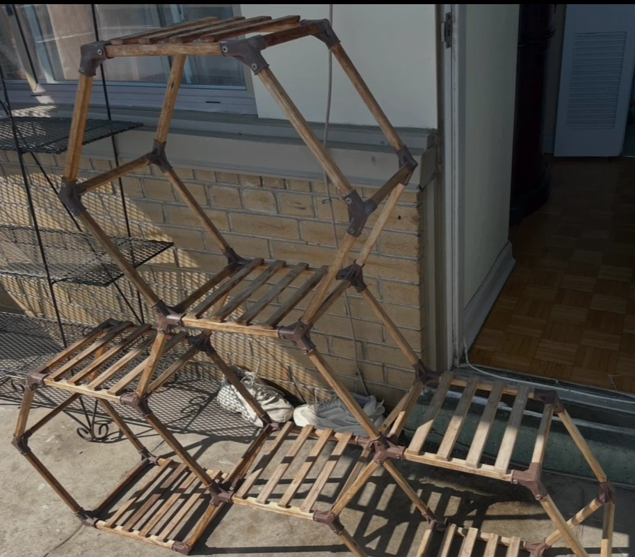 Wooden Tiered Plant Stand