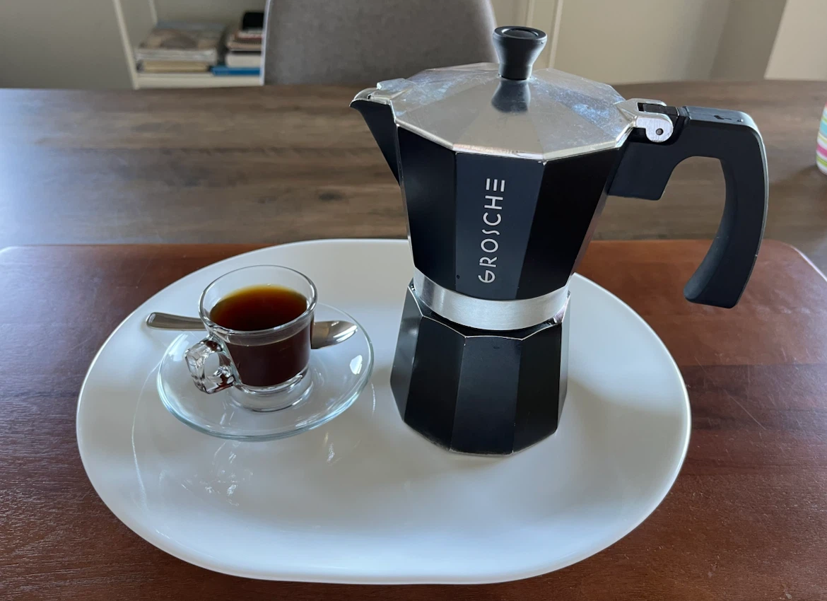 Grosche 6 Espresso Maker Moka Pot - Black