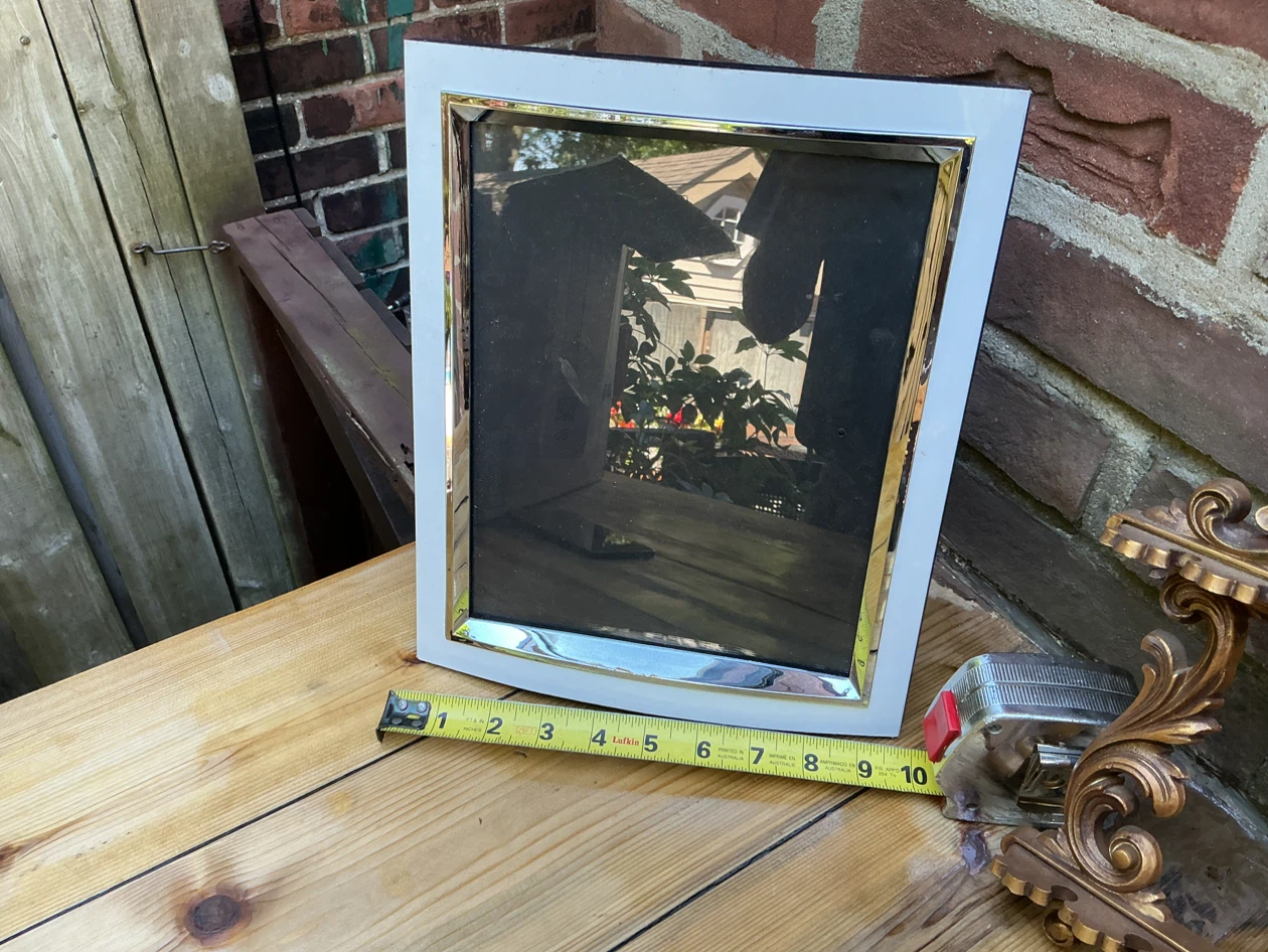 Vintage Ornate Gold Frame and White/Chrome Picture Frame - photo 2