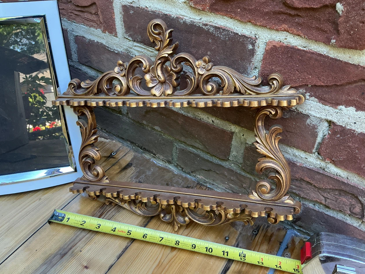 Vintage Ornate Gold Frame and White/Chrome Picture Frame - photo 3