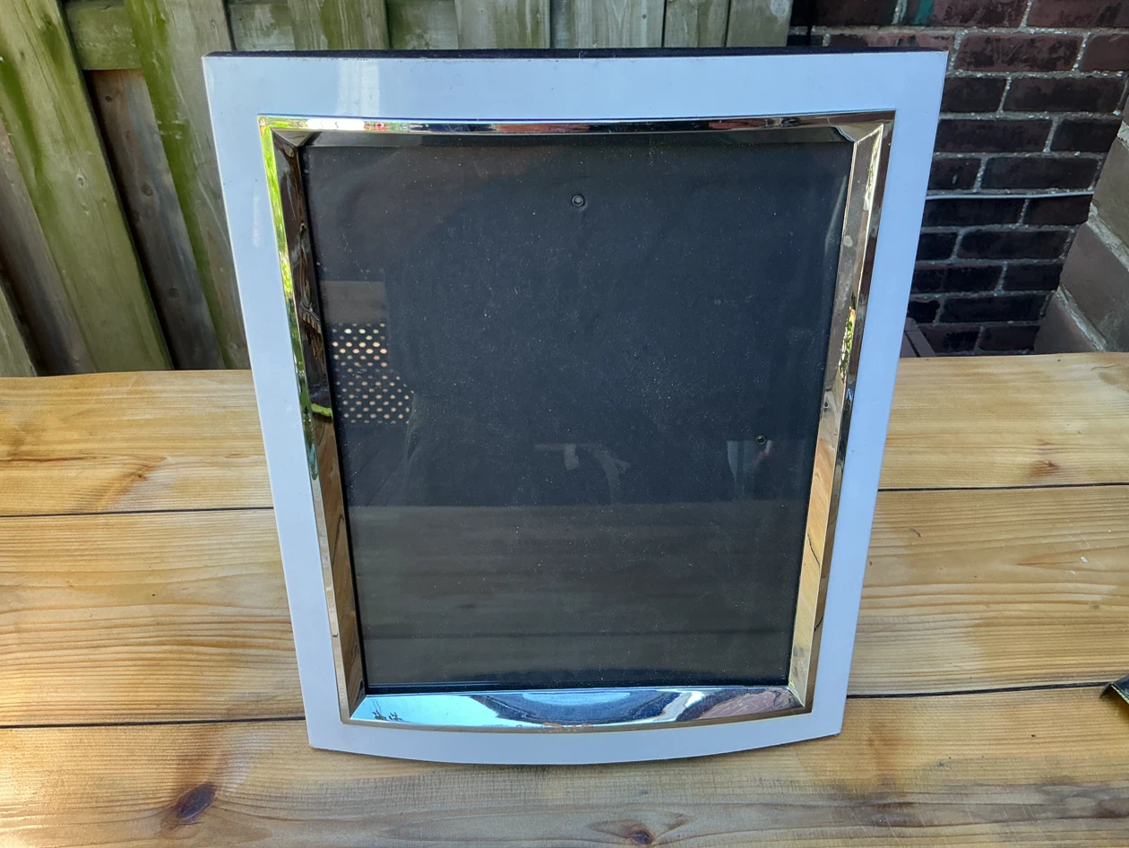 Vintage Ornate Gold Frame and White/Chrome Picture Frame - photo 4