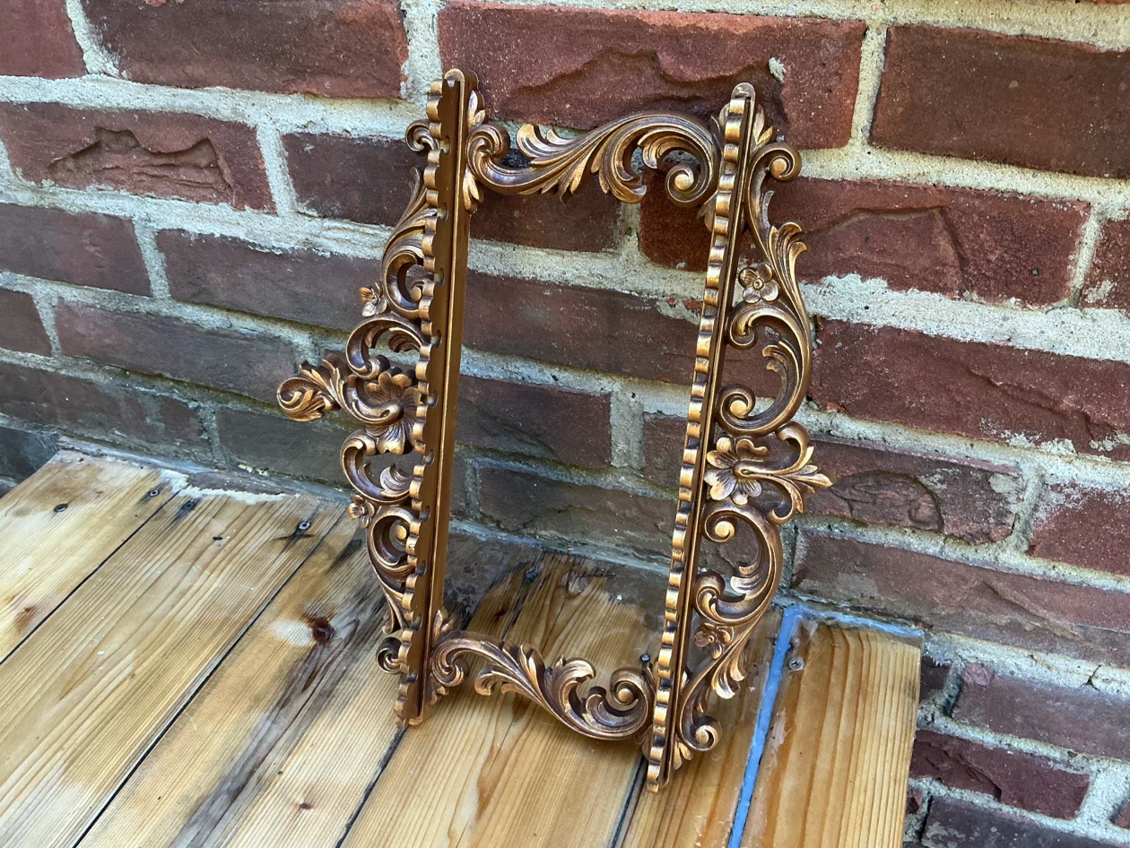 Vintage Ornate Gold Frame and White/Chrome Picture Frame - photo 5