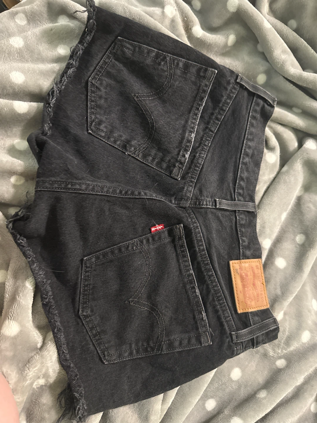 Levi's 501 Black Denim Shorts - photo 2