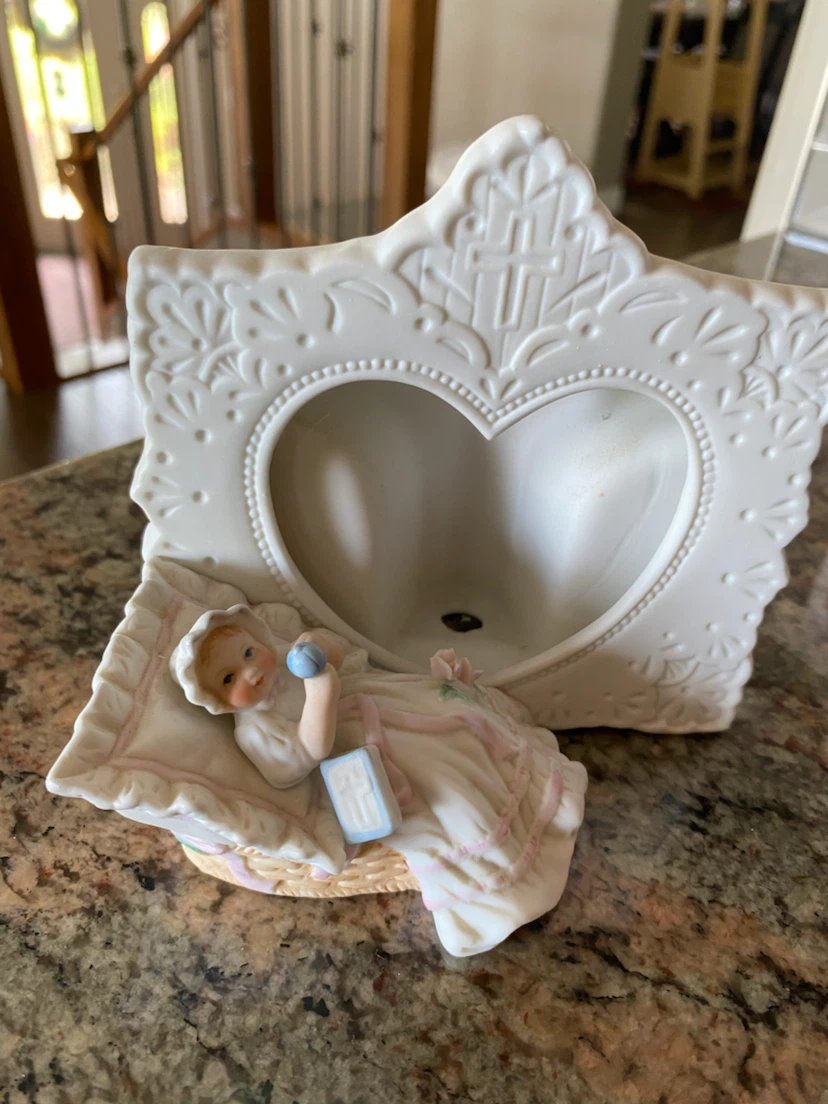White Ceramic Baby Picture Frame