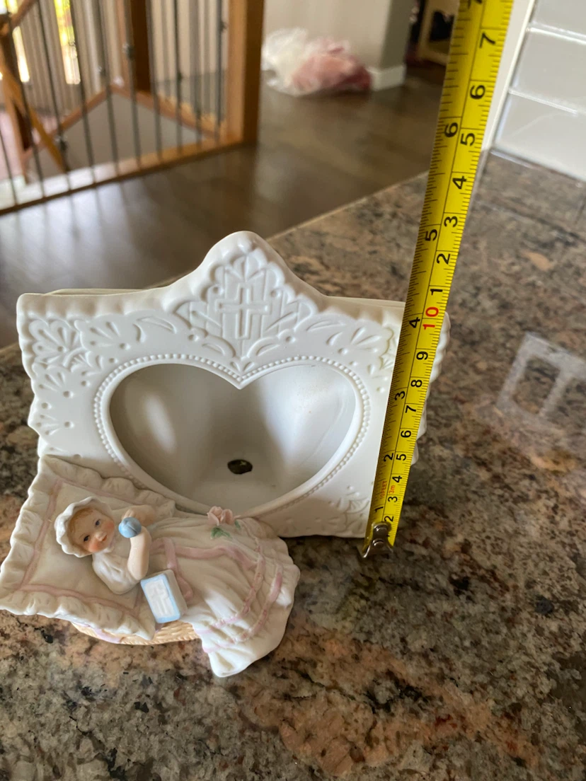 White Ceramic Baby Picture Frame - photo 2