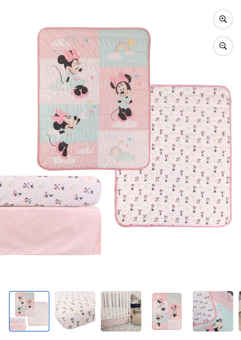 Disney Baby Minnie Mouse 3 Piece Crib Set