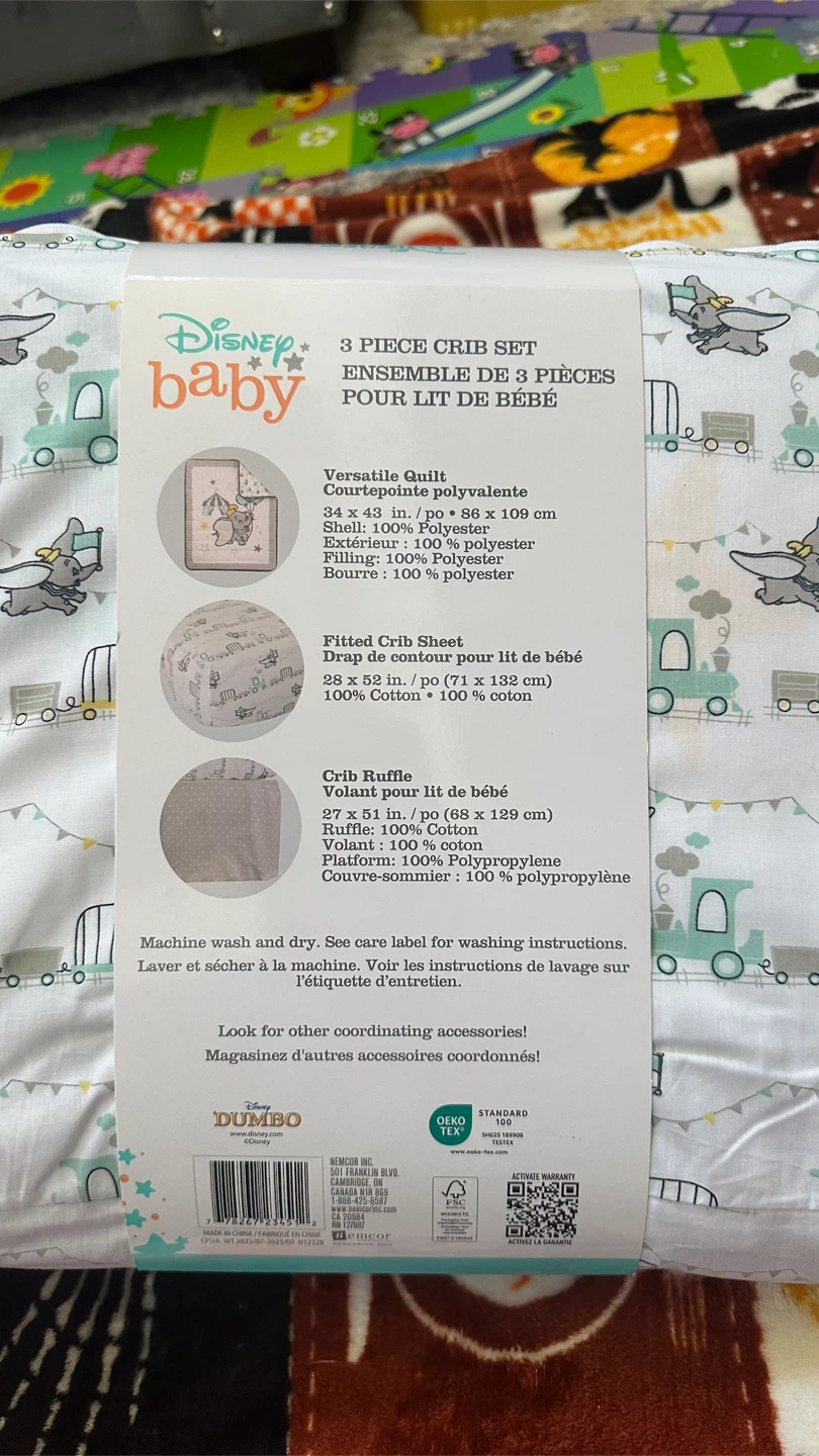 Disney Baby Dumbo 3 Piece Crib Bedding Set - photo 4