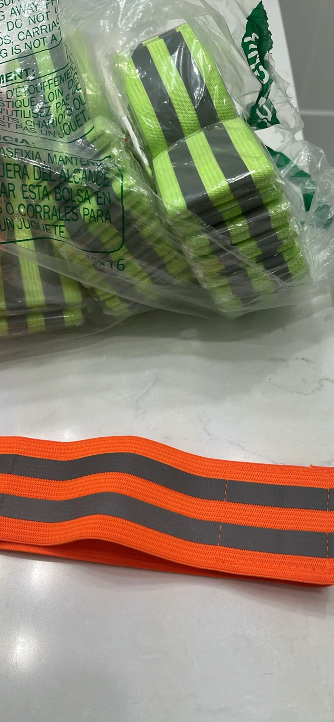 NEW 47 Pack Reflective Safety Armbands – Orange & Green - photo 2