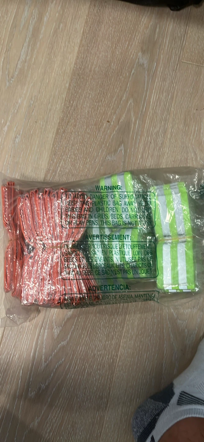 NEW 47 Pack Reflective Safety Armbands – Orange & Green - photo 3