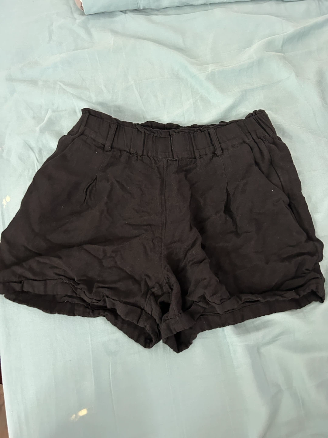 HnM Black Linen Summer Shorts XS