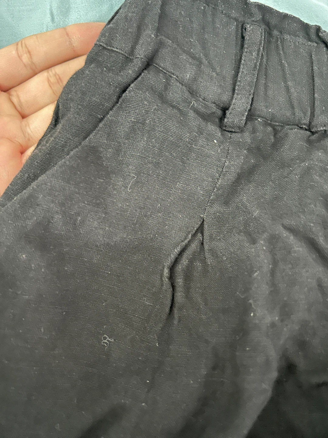 HnM Black Linen Summer Shorts XS - photo 2
