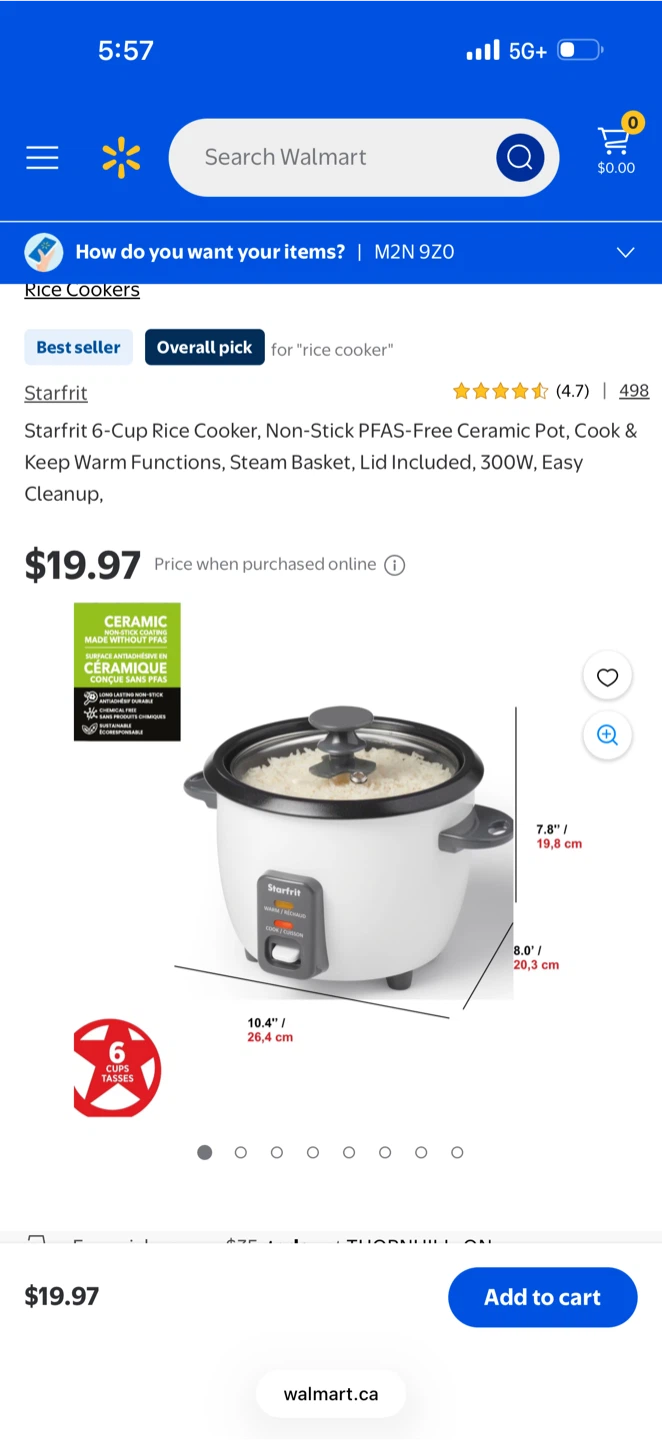Starfrit 6-Cup Rice Cooker