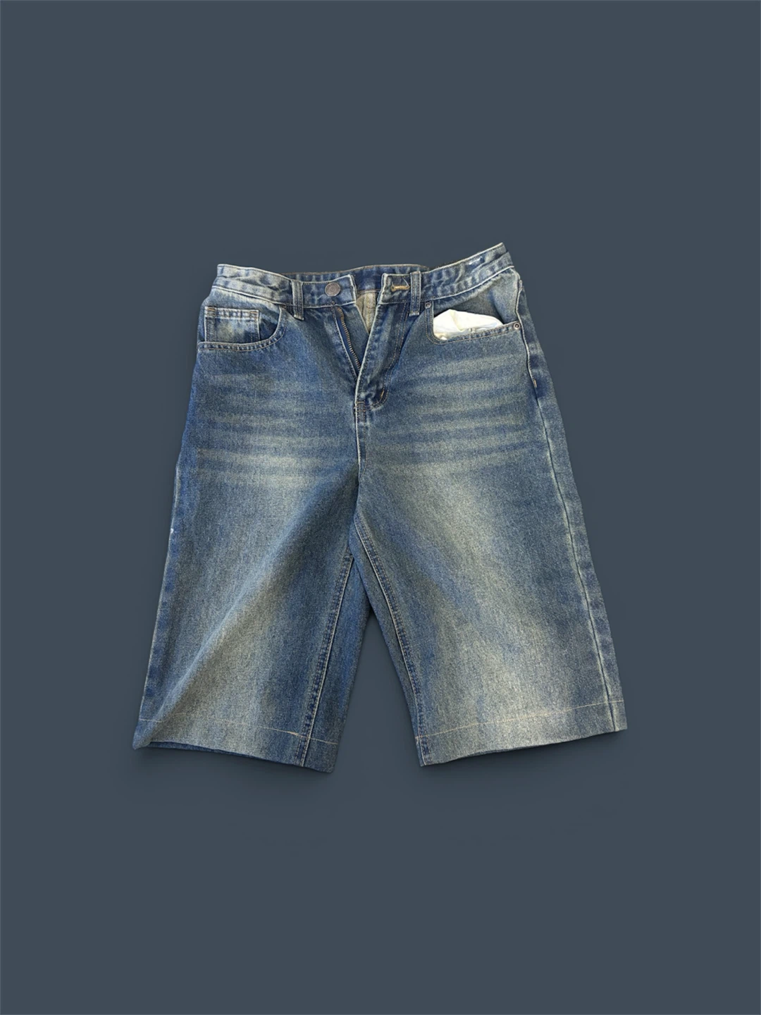 Blue Denim Bermuda Shorts