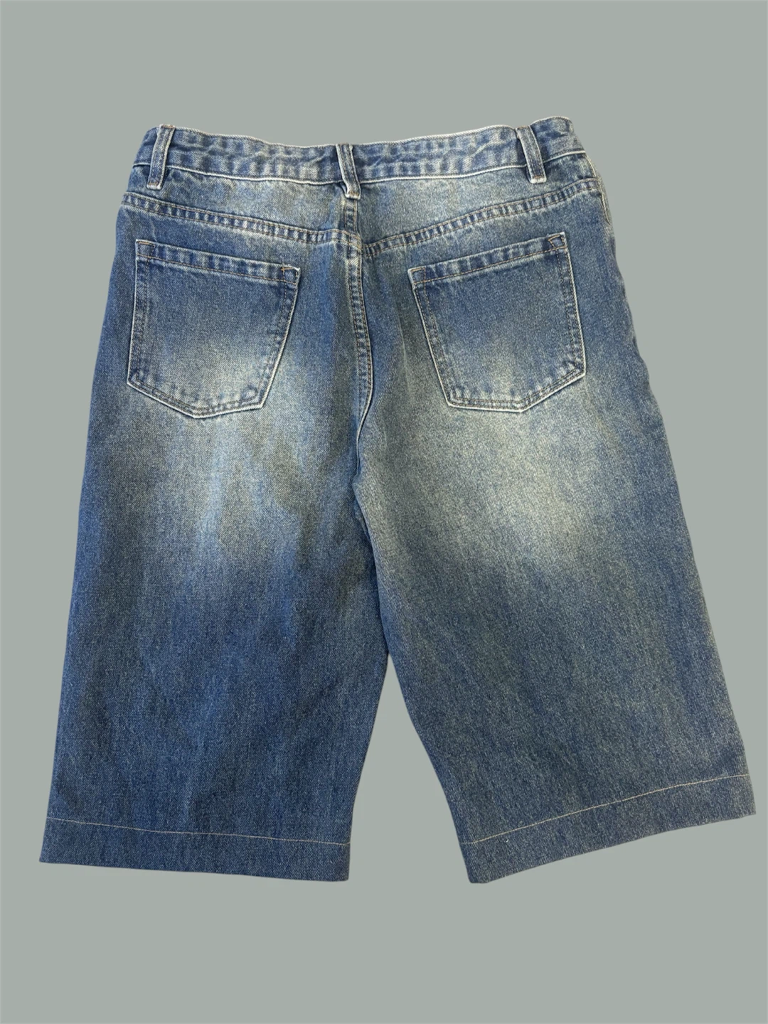 Blue Denim Bermuda Shorts - photo 2