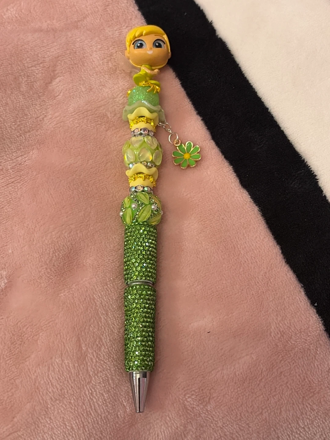 Tinkerbell Beaded Pen with Fairy Charm