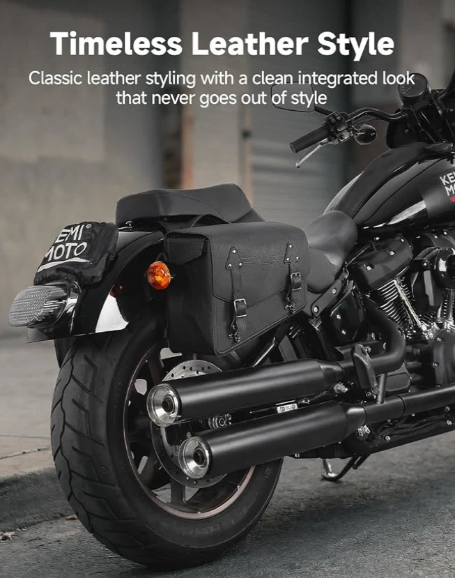 Motorcycle Saddlebags PU Leather Side Bags