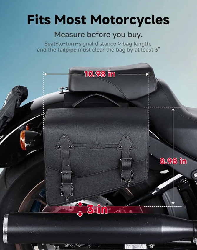 Motorcycle Saddlebags PU Leather Side Bags - photo 2