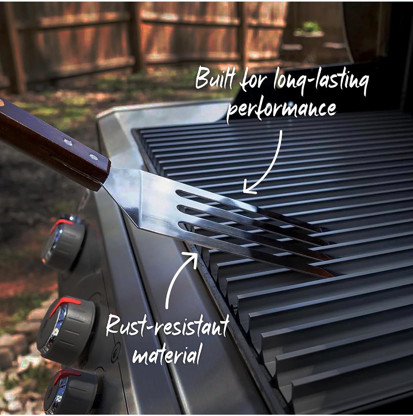 GrillGrate Dual Purpose BBQ Fork Spatula - photo 3