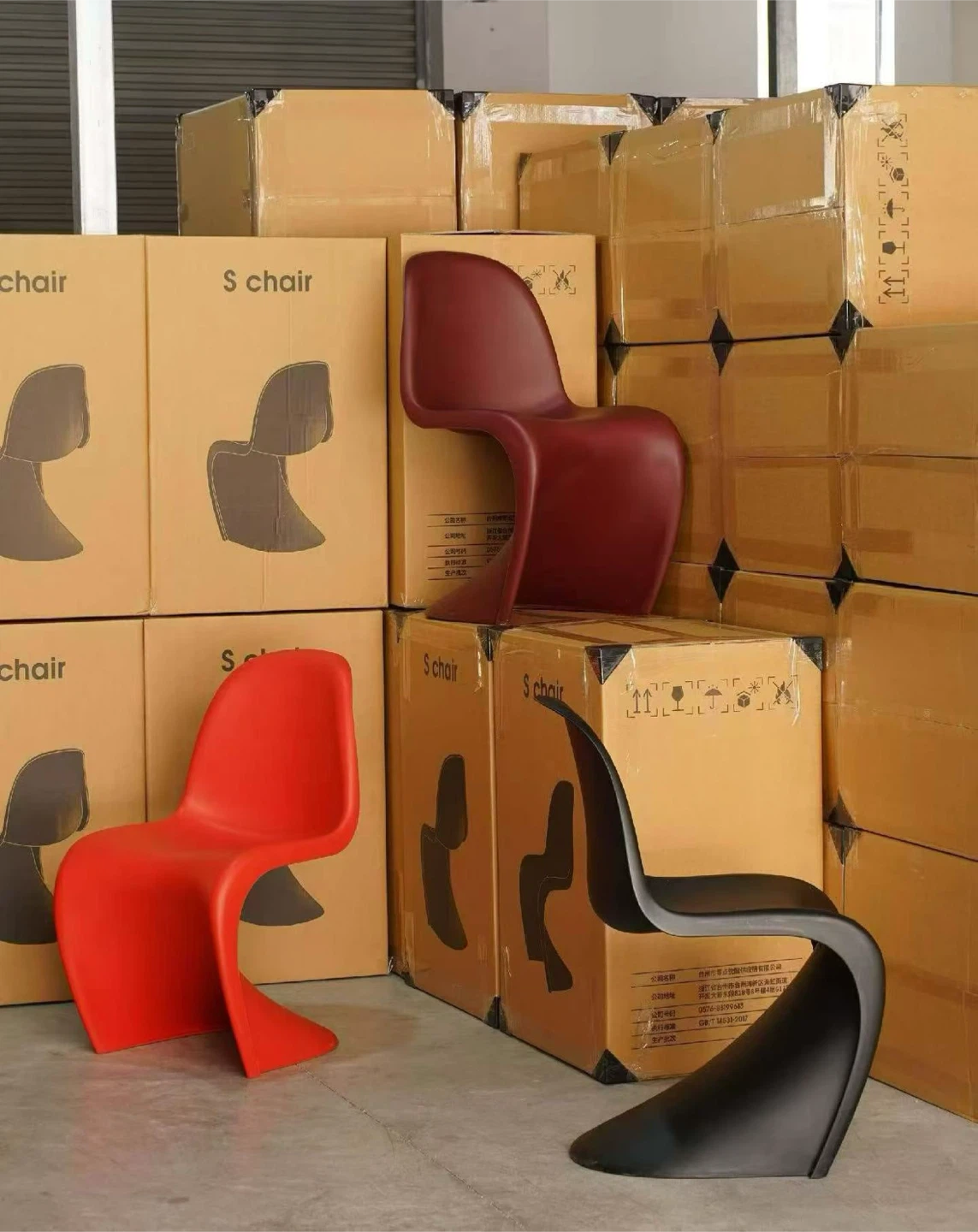 S Chair - Red/white/black - photo 2