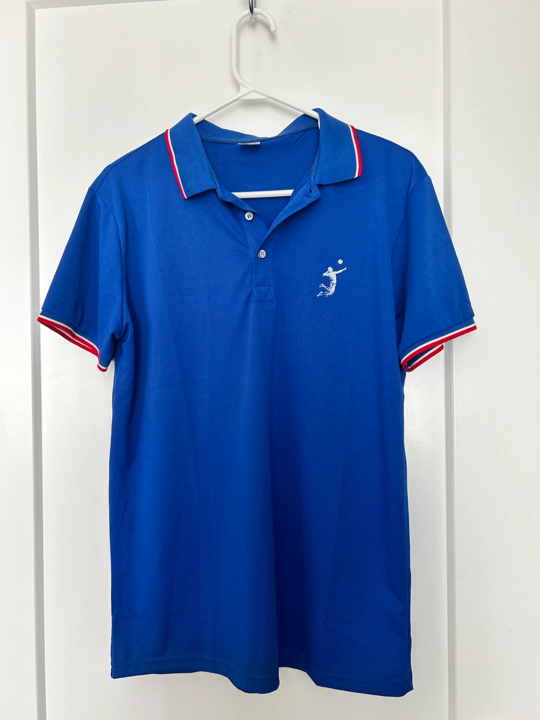 Men’s Blue Volleyball Polo Shirt Small