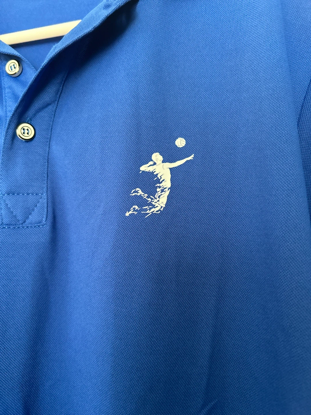 Men’s Blue Volleyball Polo Shirt Small - photo 2