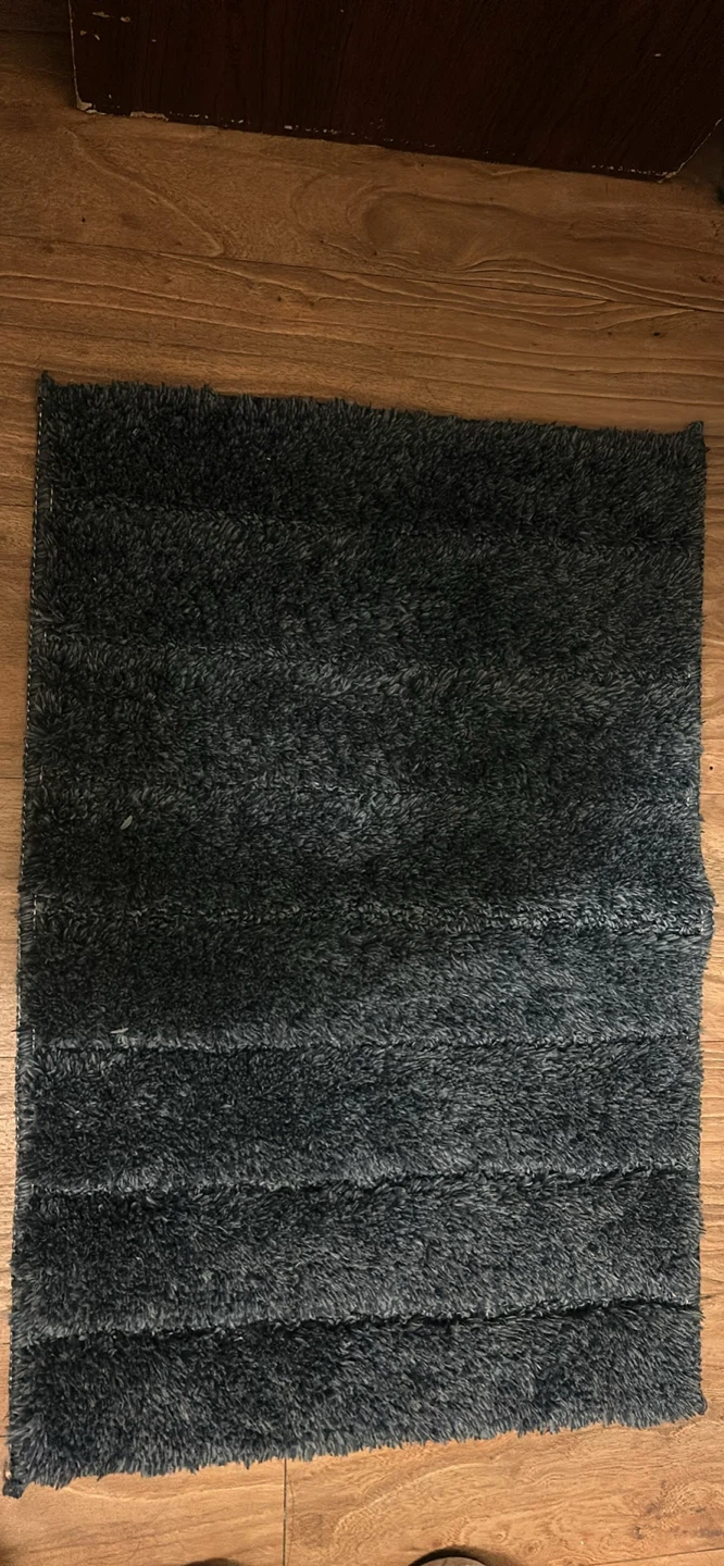 Dark Grey Shaggy Bath Mat Rug