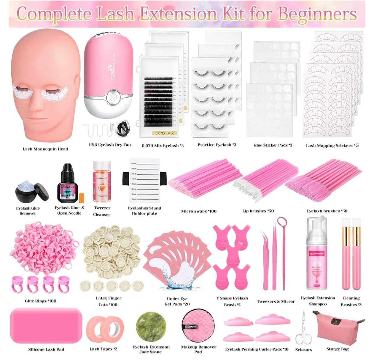 Complete Lash Extension Kit for Beginners 470pcs - photo 2