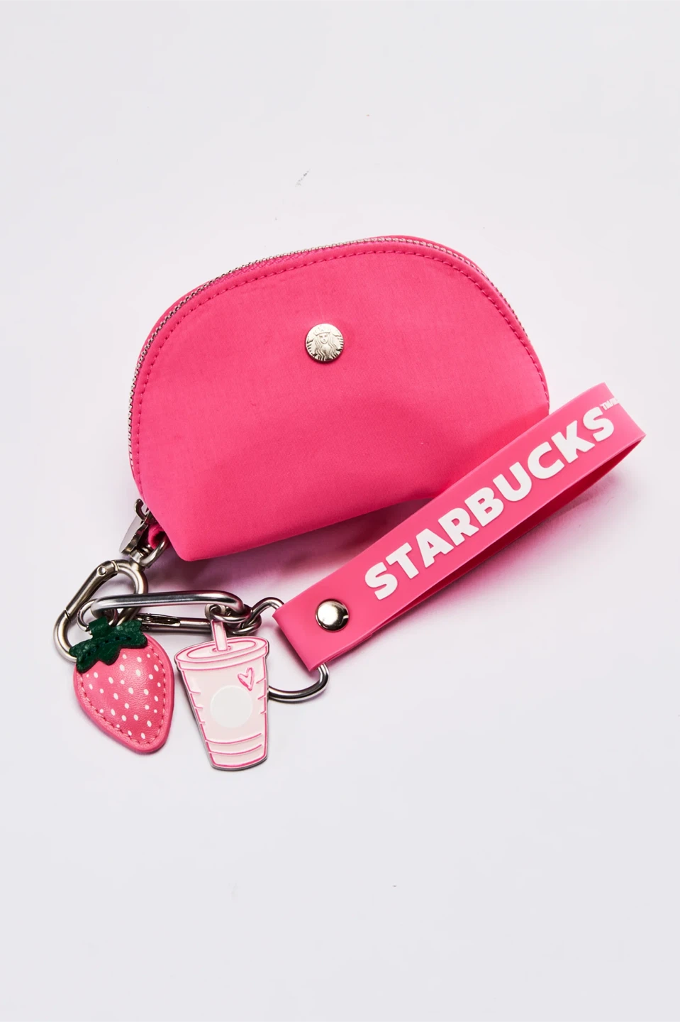 Starbucks Keychain Pouch with Strawberry and Drink Charms